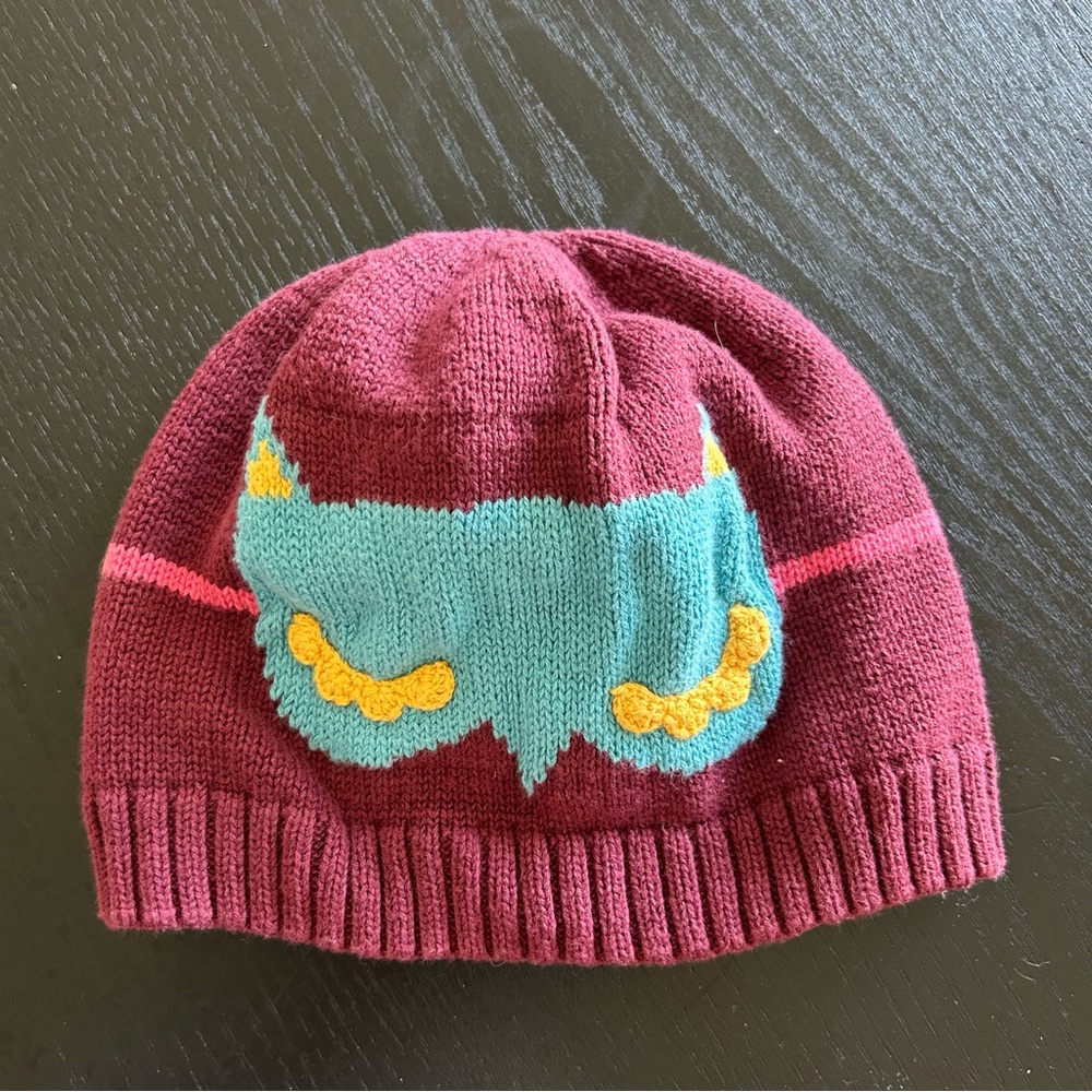 Hanna Andersson Girls Owl 100% Cotton Winter Beanie Size Medium Multicolor